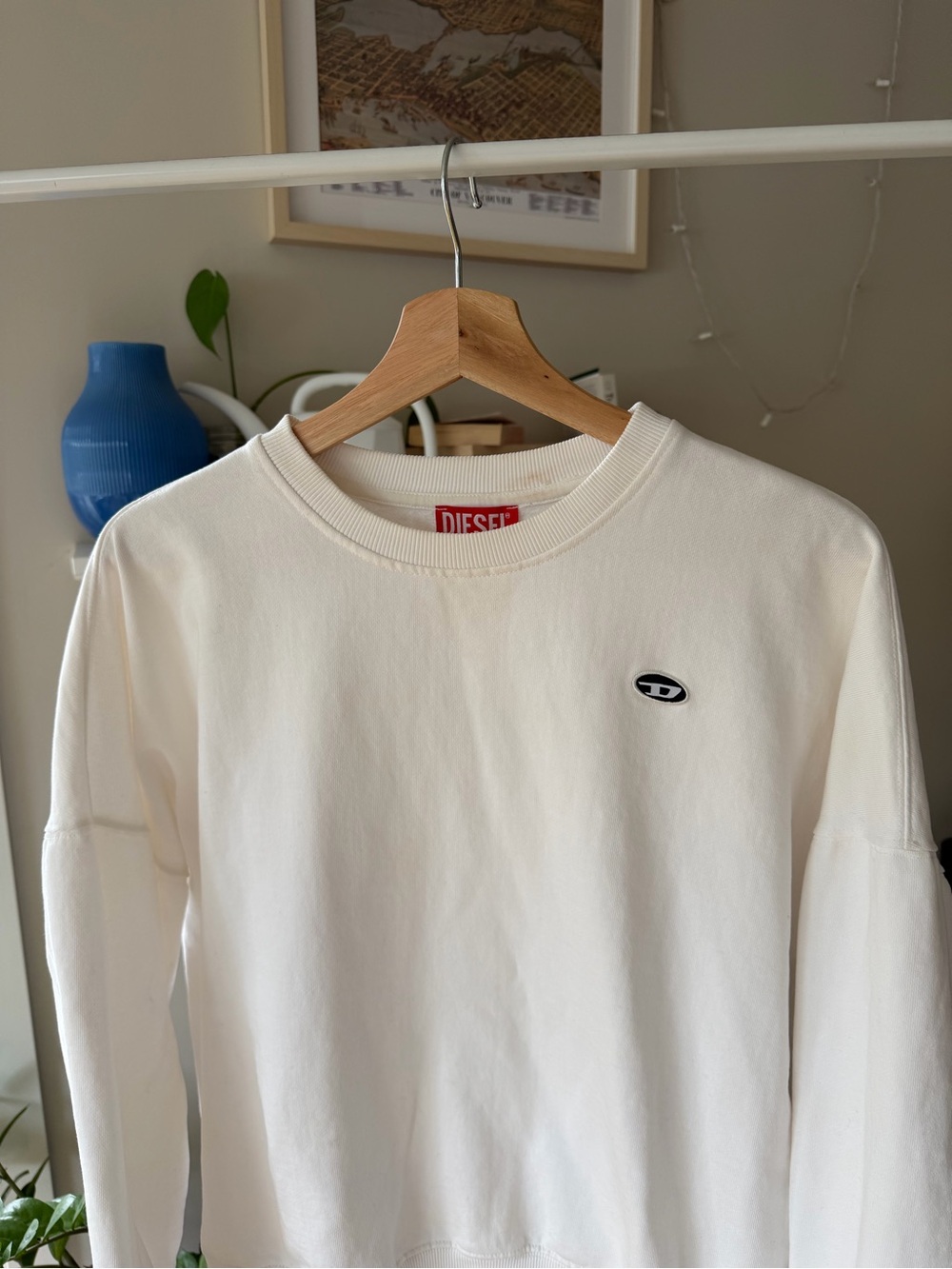 Diesel White Buggy Crewneck Sweatshirt
